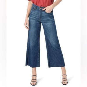 Joe's Jeans Wide-Leg Cropped Raw-Edge Jeans size 28